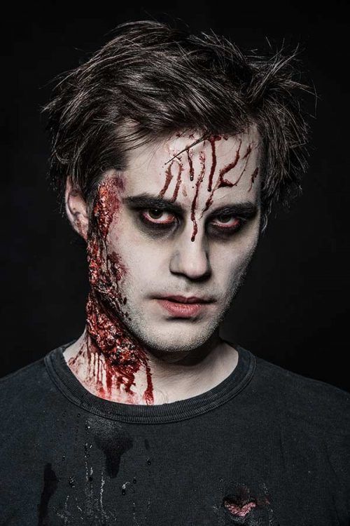 Trang điểm zombie halloween kinh dị